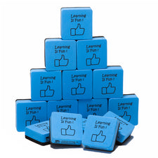 "Learning Is Fun!" Whiteboard Eraser, 15 Pack