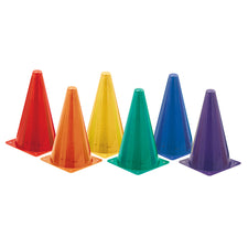 High Visibility Fluorescent Plastic Cone Set