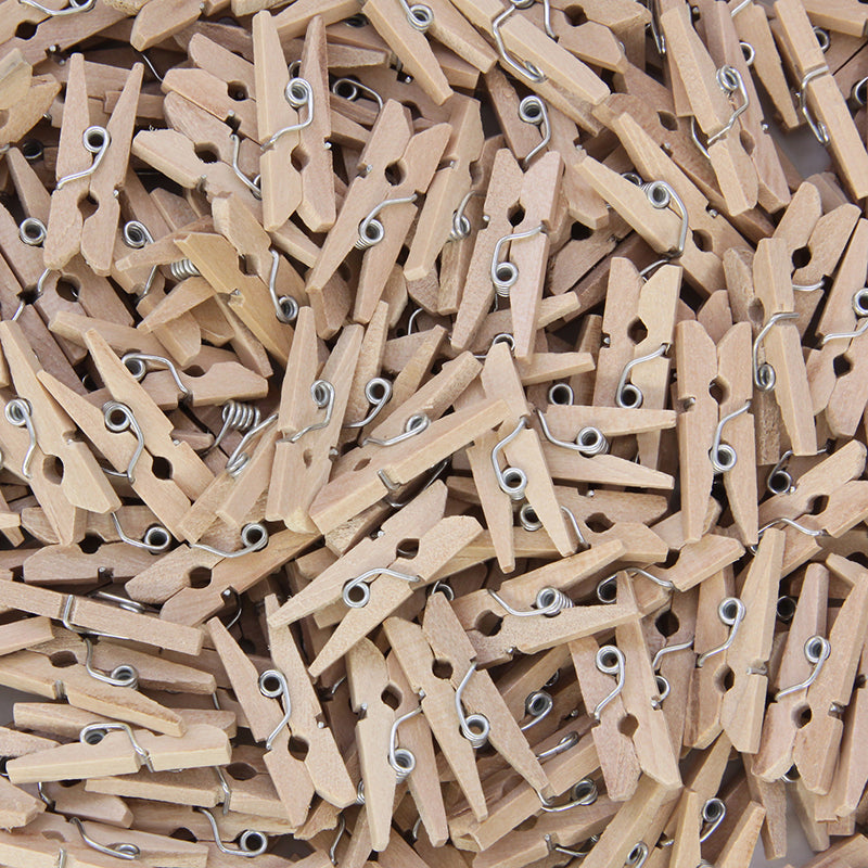 Mini Spring Clothespins - Natural - 250 Pieces