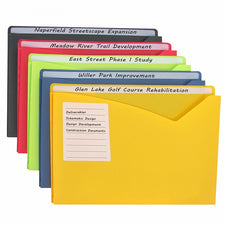 Write-on Poly File Jackets, 25 Per Box