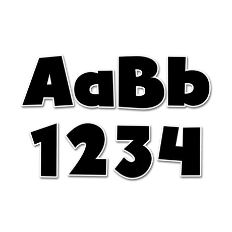 Bold Black 4" Designer Bulletin Board Letters