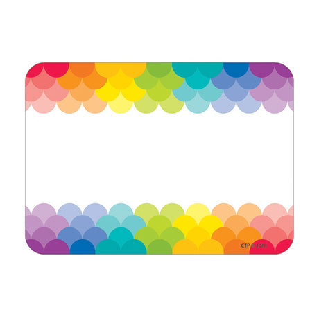 Painted Palette Rainbow Scallops Labels