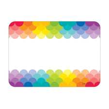 Painted Palette Rainbow Scallops Labels