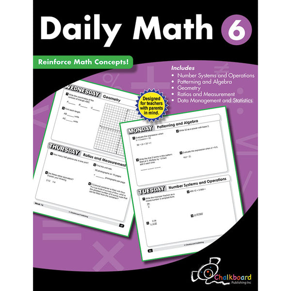 Creative Teaching Press Daily Math Workbook, Grade 6 | CTP8192 – SupplyMe