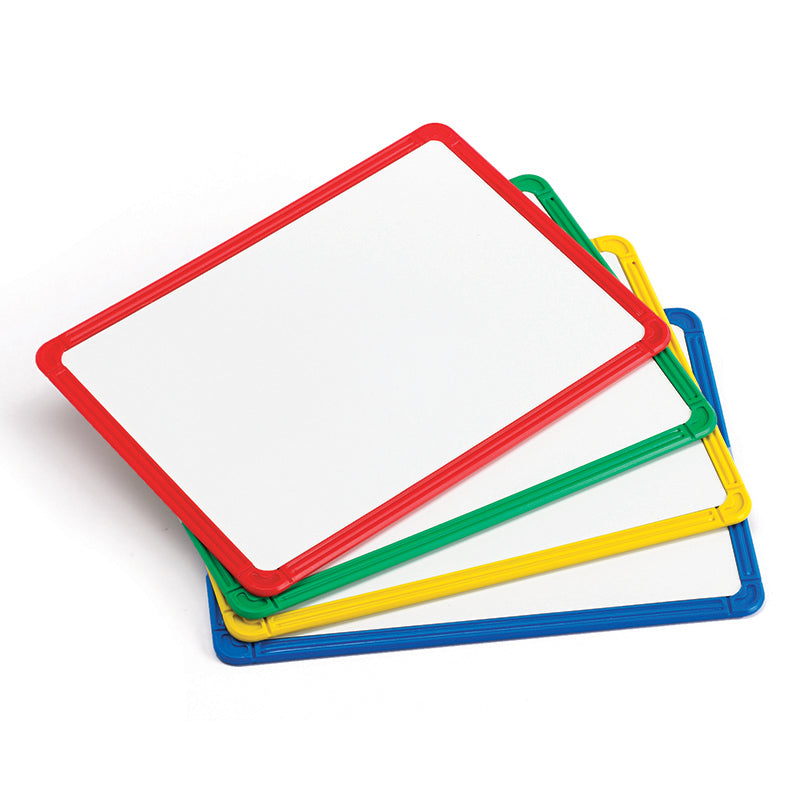 Plastic Framed Metal Whiteboards, Set of 4