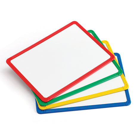 Plastic Framed Metal Whiteboards, Set of 4