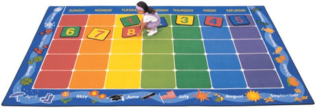 Classroom Calendar Rug, 8'4" x 13'4" Rectangle