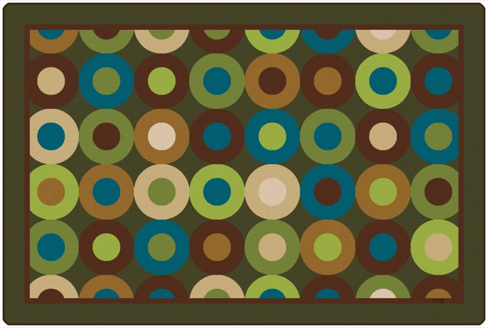Calming Circles Classroom Rug, 4' x 6' Rectangle