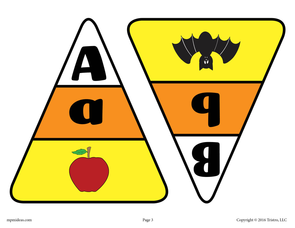 Corn Alphabet FREE Candy Corn Alphabet Matching Game - Printable โ SupplyMe