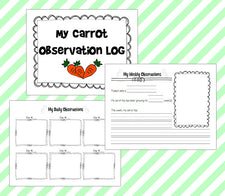 Spring Science - Carrot Top Experiment with Free Journal Printables!