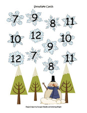 Winter Math - Catch A Snowflake Dice Game