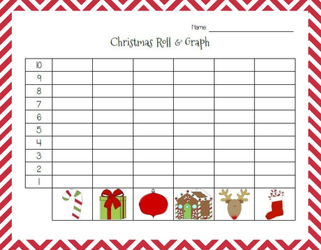 Christmas Roll & Graph Printable Activity
