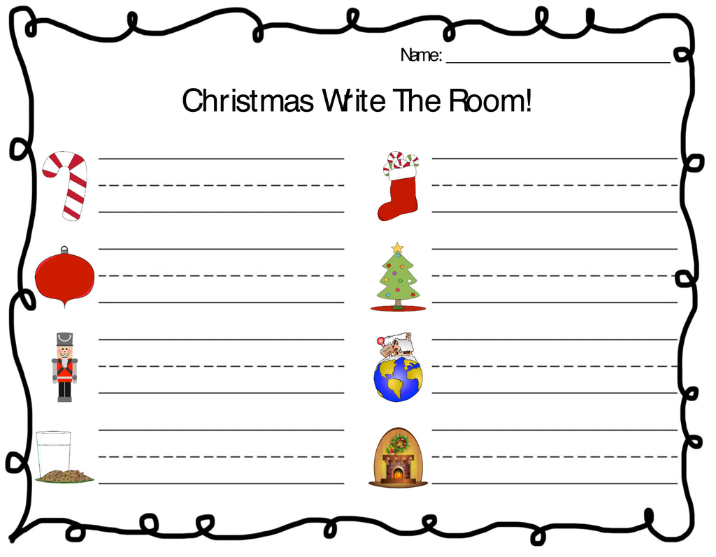 Christmas Write The Room Activity Printable SupplyMe Christmas write the room activity printable supplyme