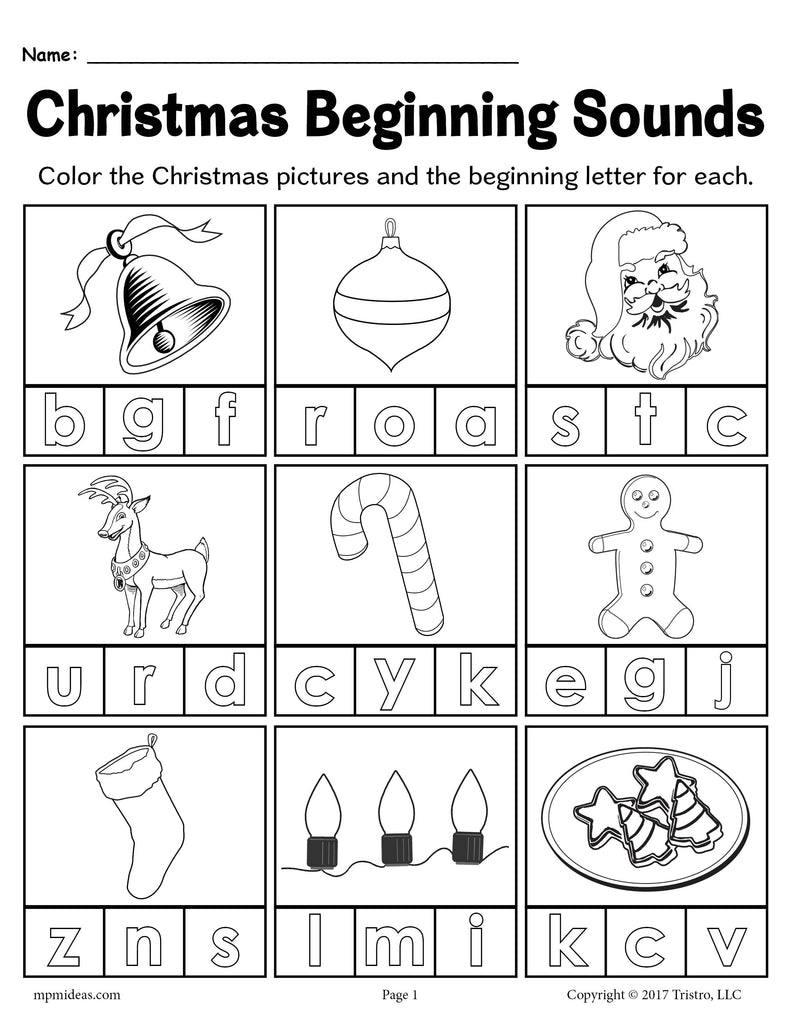 Christmas Alphabet Handwriting Worksheets - Mama Teaches