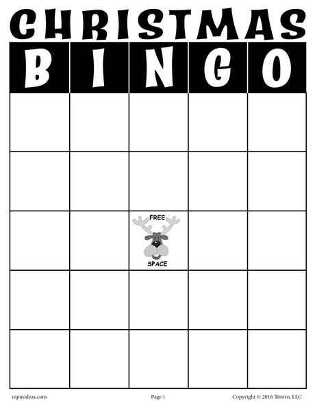 FREE Printable Christmas Bingo Game!