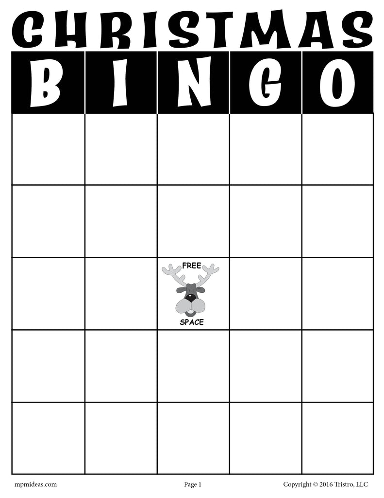 FREE Printable Christmas Bingo Game!