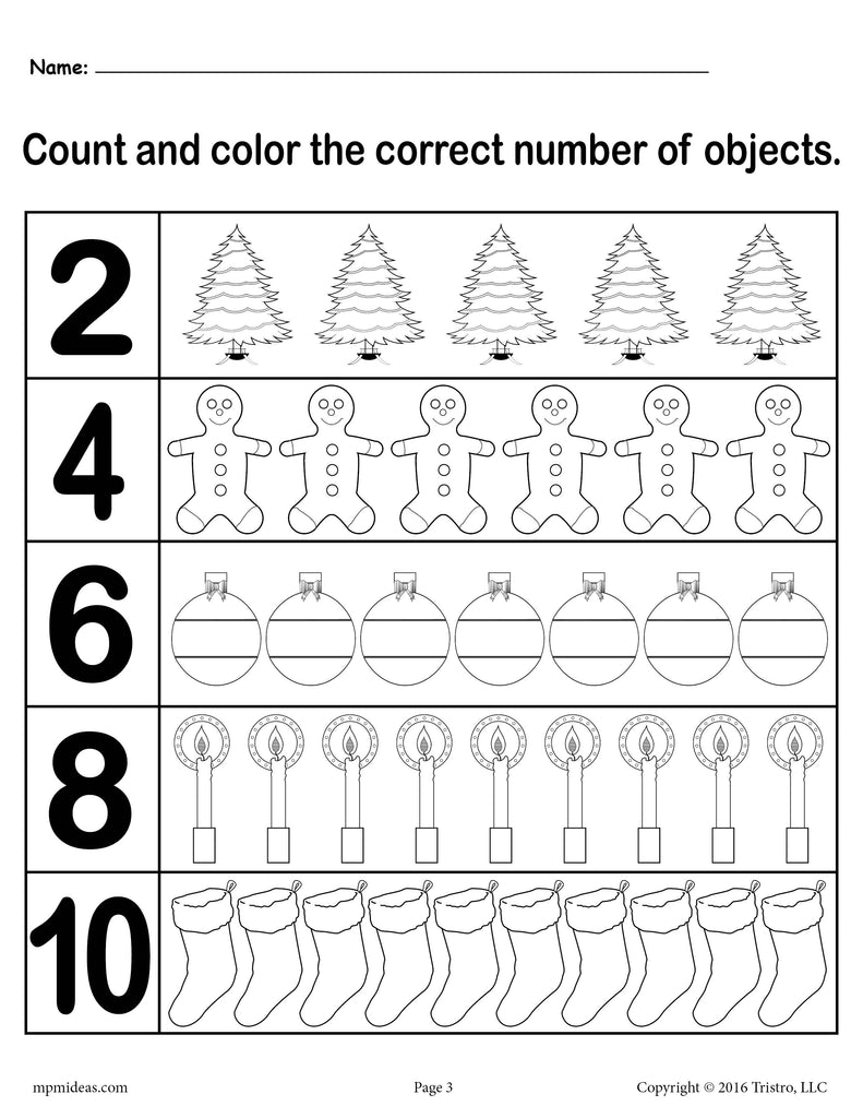 Counting Worksheets Bundle - 120+ Pages of Printable Counting Worksheets and Activities!
