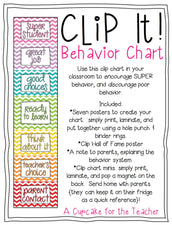 FREE "Super Students" Clip It Chart Behavior Management System!