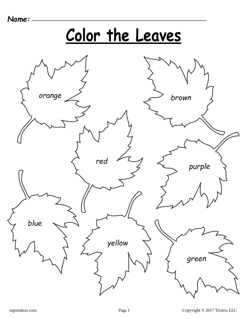 Fall color by number worksheets - Active Little Kids