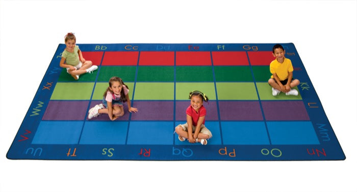 Colorful Places Alphabet Classroom Circle Time Rug, 8'4" x 13'4" Rectangle (seats 30)
