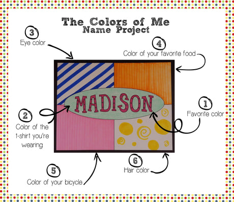 The Colors of Me Name Activity