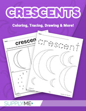 8 Crescent Worksheets: Tracing, Coloring Pages, Cutting & More!