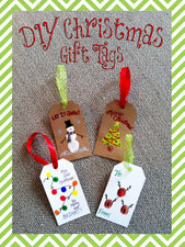 DIY Christmas Fingerprint Gift Tags Craft