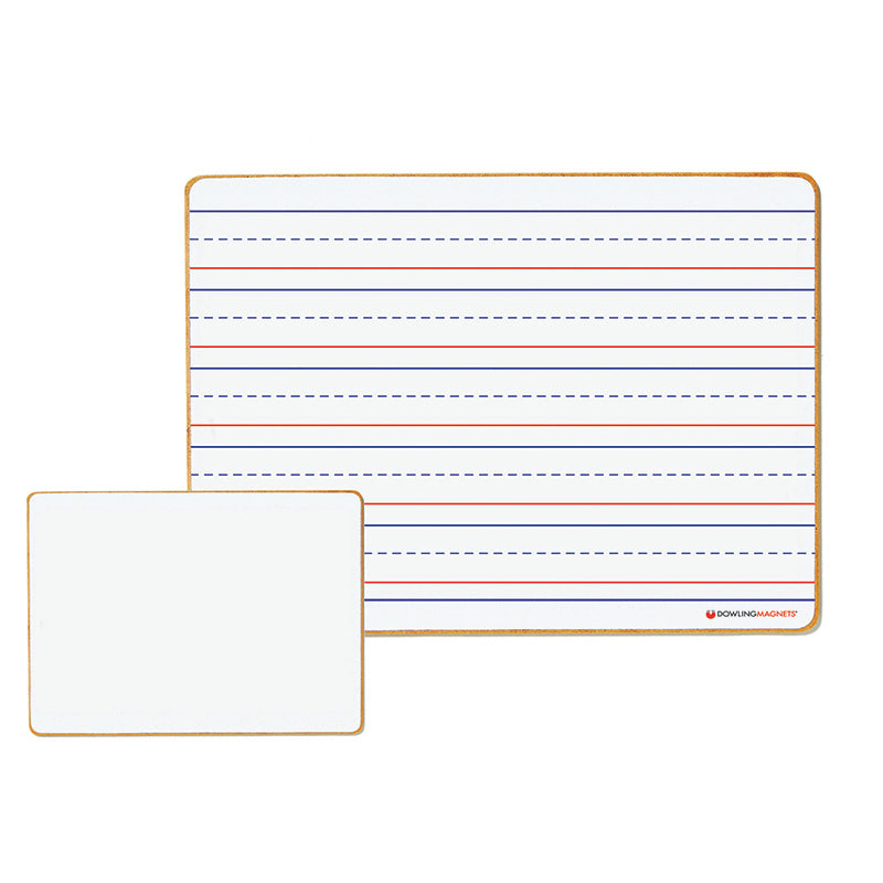 Magnetic Double-Sided Dry-Erase Board, Lined & Blank