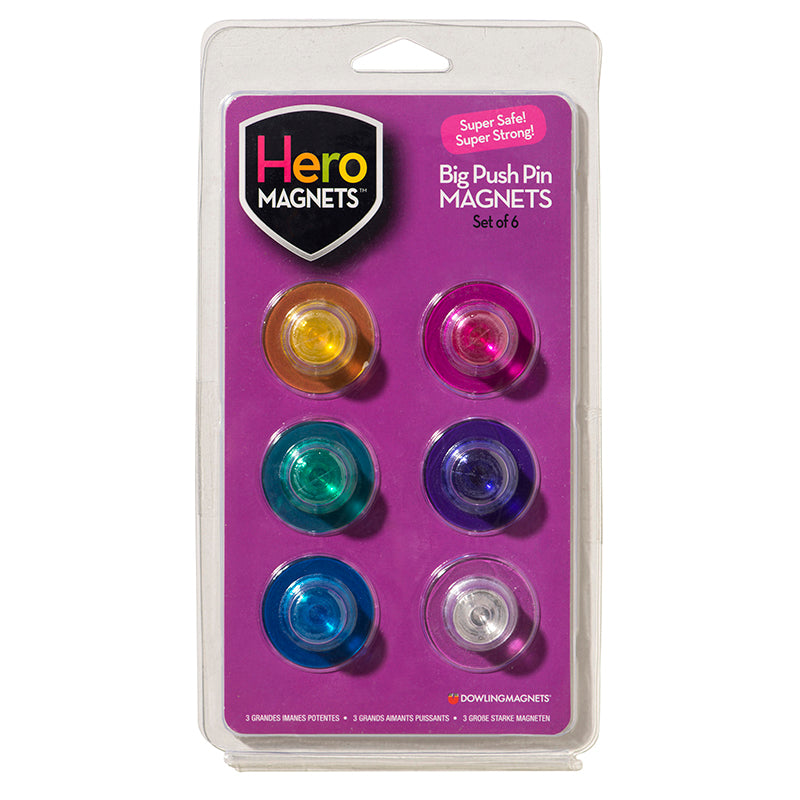 Hero Magnets: Big Push Pin Magnets