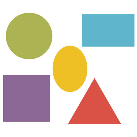 AccuCut Geometric Shapes Die Cut Set, Basic 2-D, Large