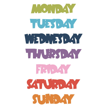AccuCut Days of the Week Die Cut Set