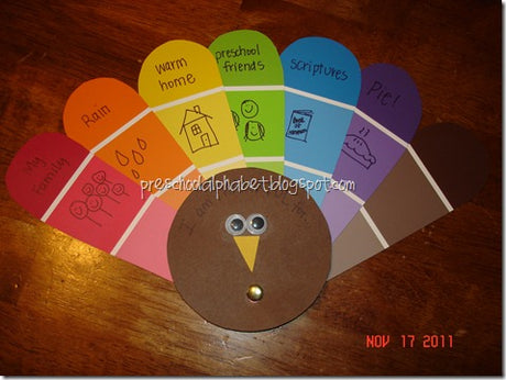 Paint Chip Turkey Writing Craftivity