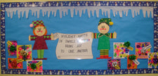 Elves & Presents Winter Themed Bulletin Board Idea