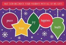 May God Decorate Your Holidays With All Of His Gifts! - Christmas Bulletin Board