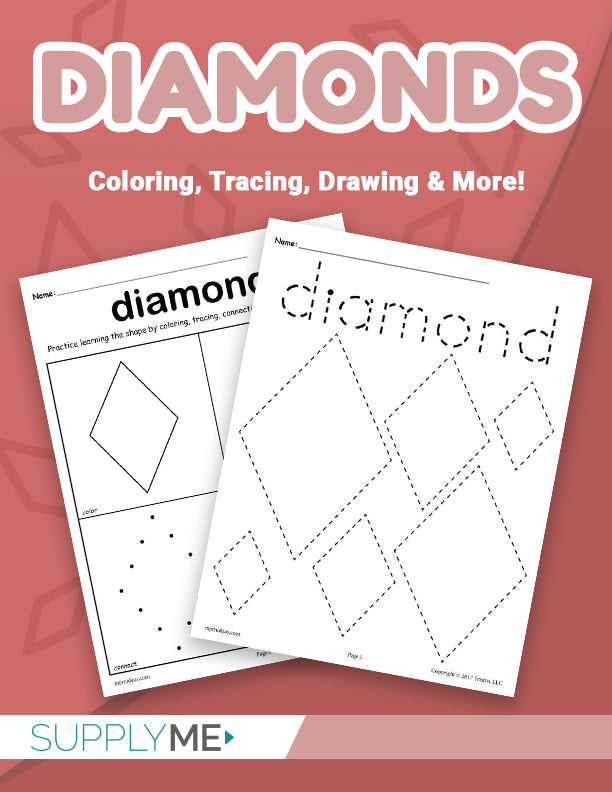 8 Diamond Worksheets: Tracing, Coloring Pages, Cutting & More!