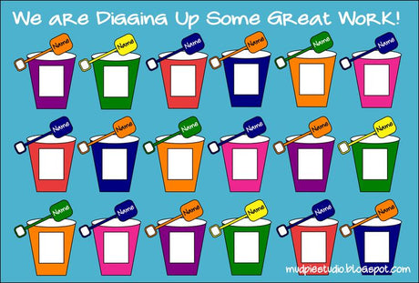 "Digging Up Some Great Work!" Ocean Themed Bulletin Board
