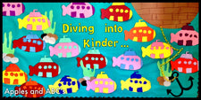 Diving Into Kinder! - Ocean Themed Back-To-School Bulletin Board