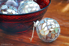 DIY Mosaic Ornaments from Recycled CDs!