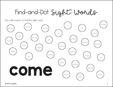 Preschool Sight Words Bundle - Dolch Pre-Primer Sight Word Worksheets, Printables, Flash Cards, And More! - 24 Activities