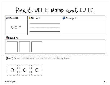 Preschool Sight Words Bundle - Dolch Pre-Primer Sight Word Worksheets, Printables, Flash Cards, And More! - 24 Activities