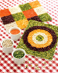 Colorful Dried Bean Mosaics