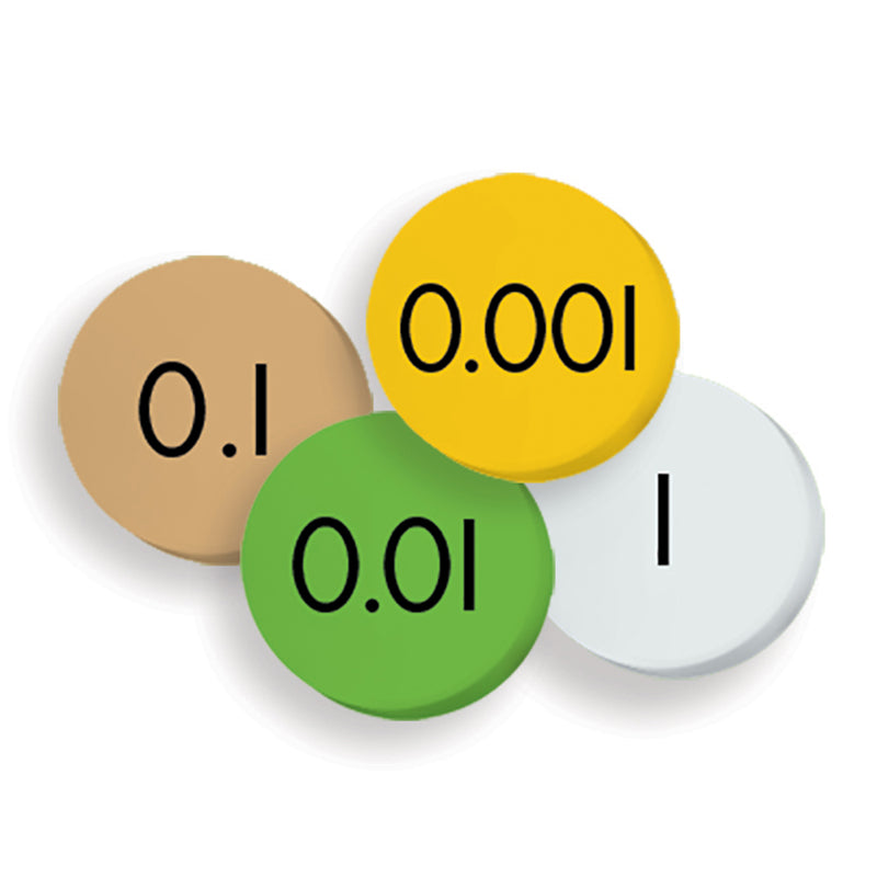 Sensational Math™ 4-Value Decimals to Whole Number Place Value Discs Set 