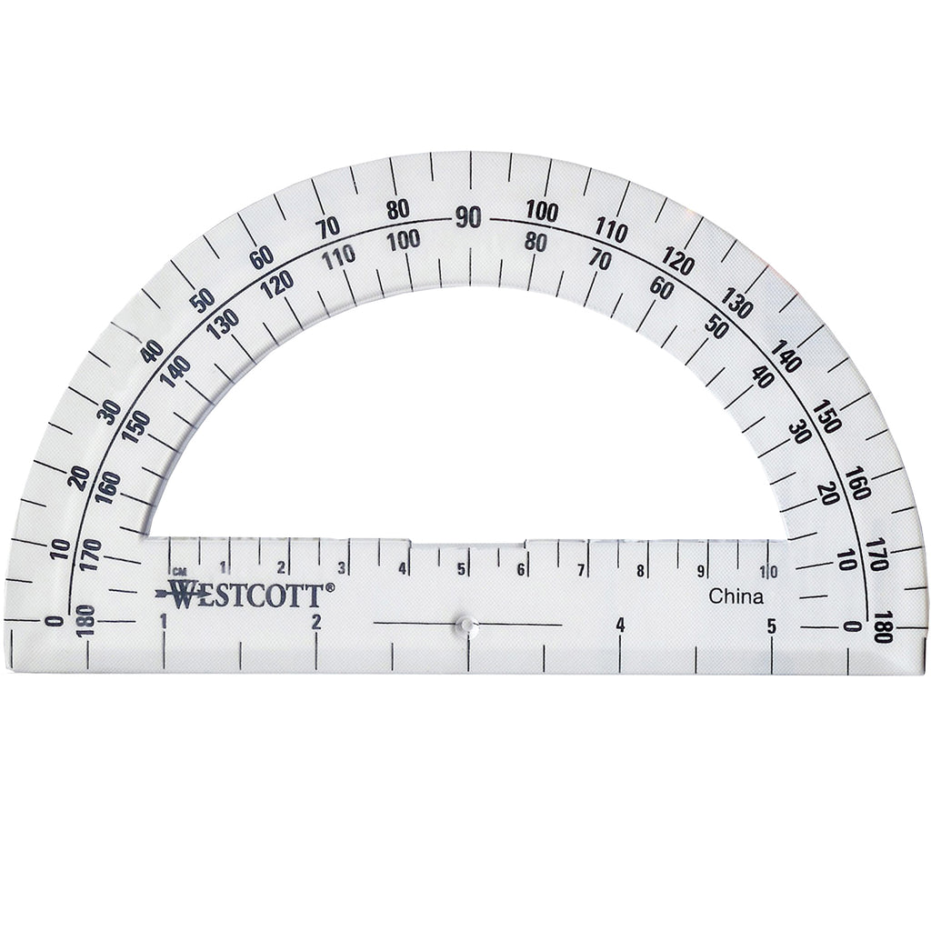 Acme United Corporation Protractor 6In 180 Degree Clear