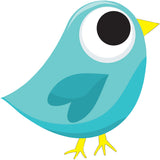 Ashley Productions Blue Tweet Magnetic Whiteboard Eraser