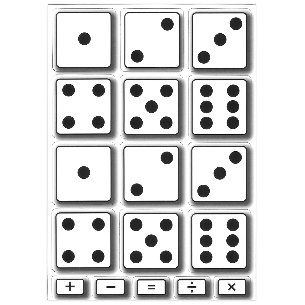 Ashley Productions Math Die-Cut Magnets, Dice