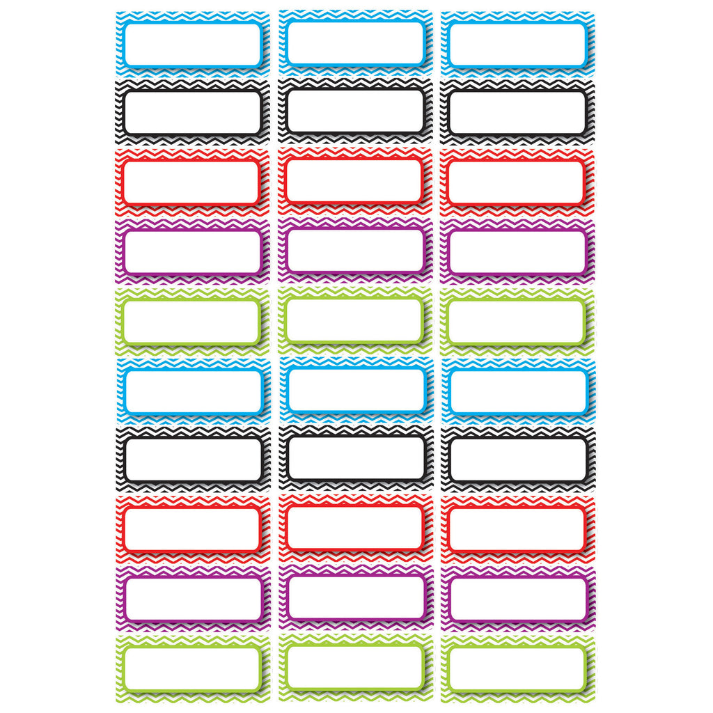 Ashley Productions Small Magnetic Labels, Color Chevron