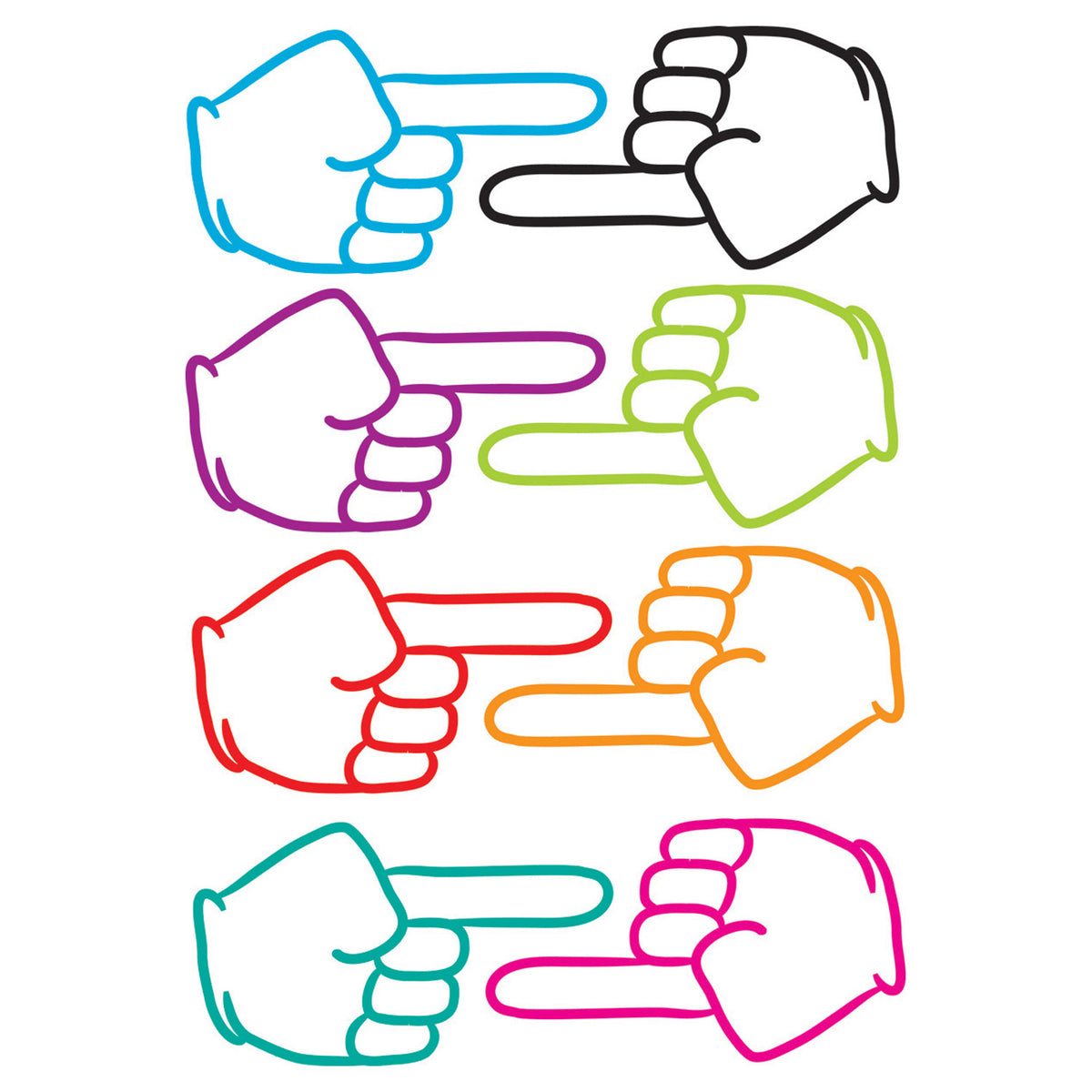 Ashley Productions Die-Cut Magnetic Class Management, Pointing Fingers
