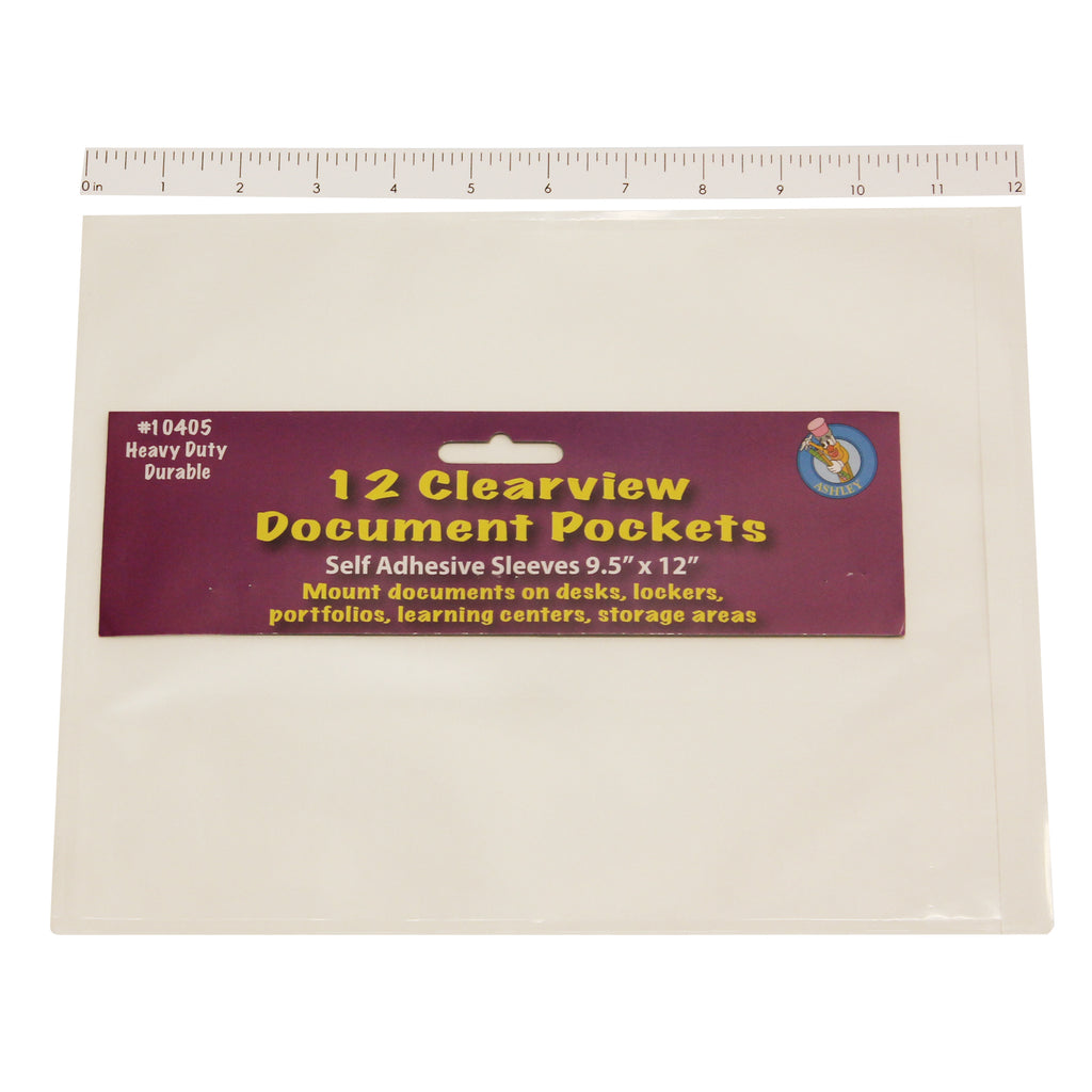 Ashley Productions Document Pocket, 9" x 12"