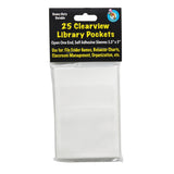Ashley Productions Clear Library Pockets, 3.5" x 5"