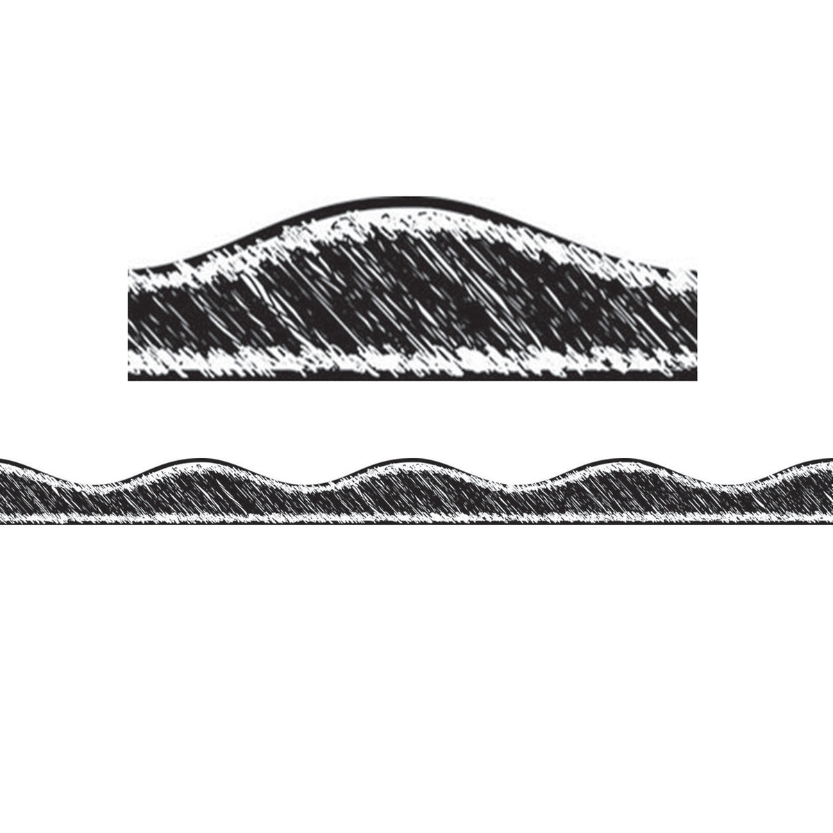Ashley Productions Big Magnetic Black Scribble Chalk Border (discontinued)